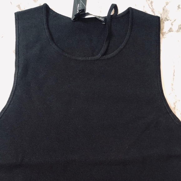 360 Cashmere | black double strap tank  M - Picture 4 of 6